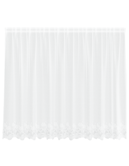 Tenda in Pizzo con tende Bianco 180 x 300 cm Poliestere