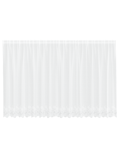 Tenda in Pizzo con tende Bianco 140 x 400 cm Poliestere