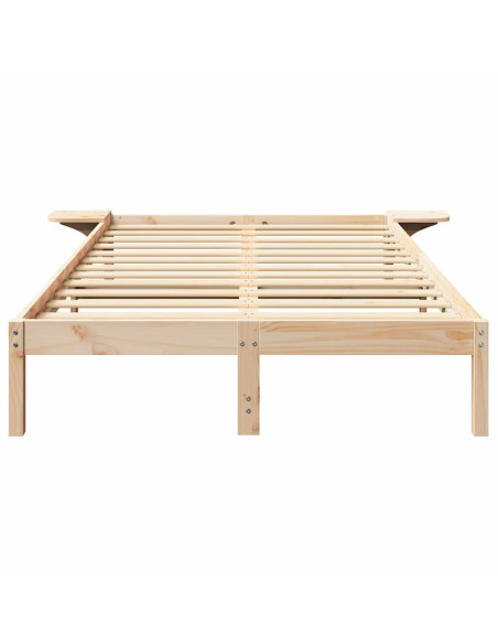 Rete letto con comodini Marrone 120 x 190 cm Marrone