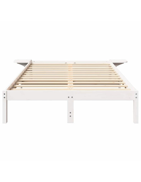 Rete letto con comodini Bianco 120 x 190 cm Bianco