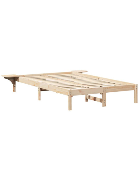 Rete letto con comodini Marrone 120 x 190 cm Marrone