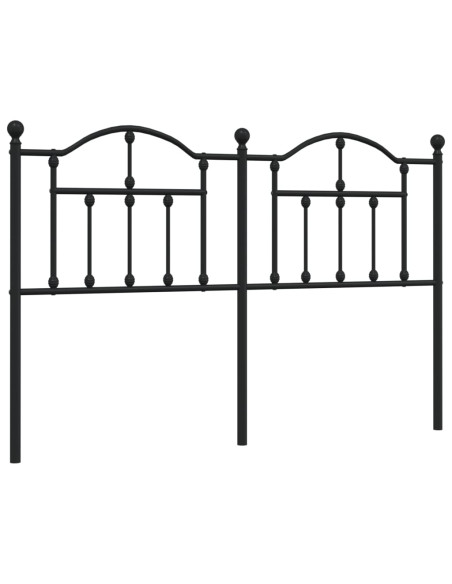 Testiera in Metallo Nero 140 cm