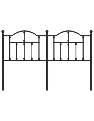 Testiera in Metallo Nero 140 cm