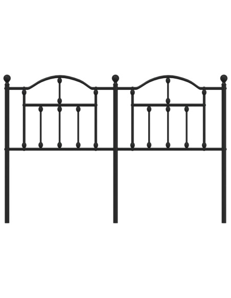 Testiera in Metallo Nero 140 cm
