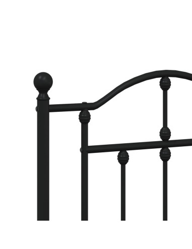 Testiera in Metallo Nero 140 cm