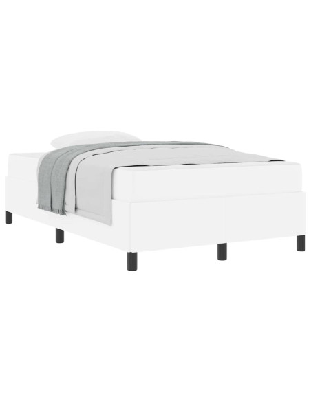 Struttura del letto con materasso Bianco 120 x 190 cm Tessuto