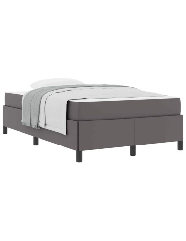 Struttura del letto con materasso Grigio 120 x 190 cm Tessuto