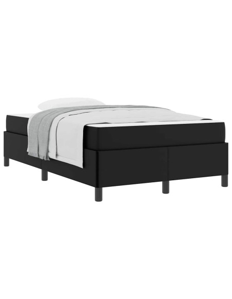 Struttura letto con materasso Nero 120 x 200 cm Pelle sintetica