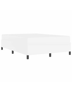 Struttura del letto con materasso Bianco 140 x 190 cm Tessuto 2