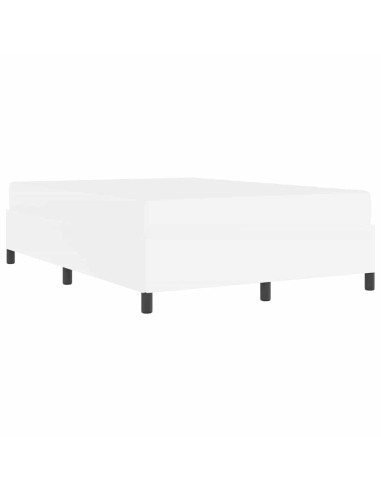 Struttura del letto con materasso Bianco 140 x 190 cm Tessuto