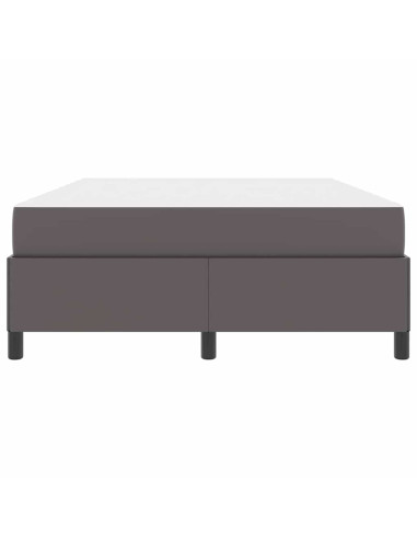 Struttura del letto con materasso Grigio 140 x 190 cm Tessuto