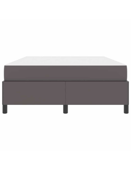 Struttura del letto con materasso Grigio 140 x 190 cm Tessuto