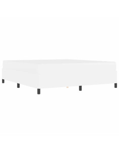 Struttura del letto con materasso Bianco 180 x 200 cm Tessuto 2