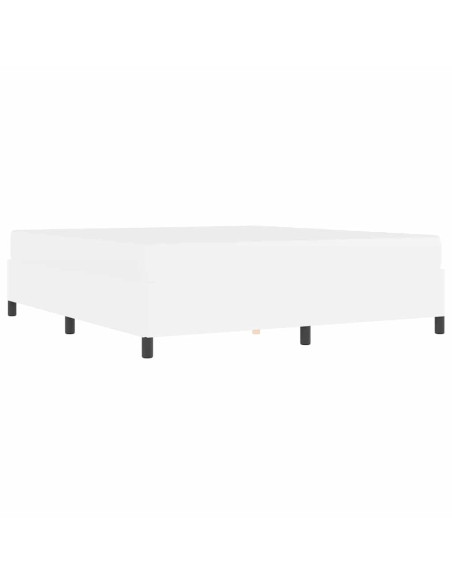 Struttura del letto con materasso Bianco 180 x 200 cm Tessuto