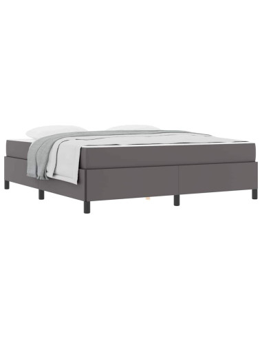 Struttura del letto con materasso Grigio 180 x 200 cm Tessuto