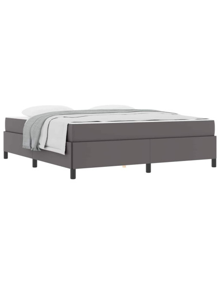 Struttura del letto con materasso Grigio 180 x 200 cm Tessuto