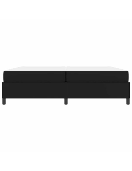 Struttura letto con materasso Nero 200 x 200 cm Pelle sintetica