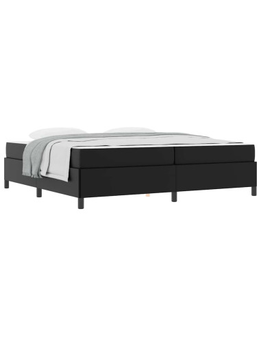 Struttura del letto con materasso Nero 200 x 200 cm Tessuto