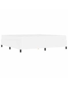 Struttura del letto con materasso Bianco 200 x 200 cm Tessuto 2