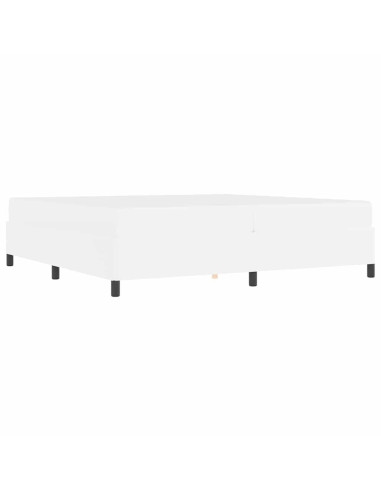 Struttura del letto con materasso Bianco 200 x 200 cm Tessuto