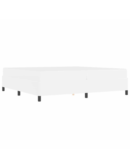 Struttura del letto con materasso Bianco 200 x 200 cm Tessuto