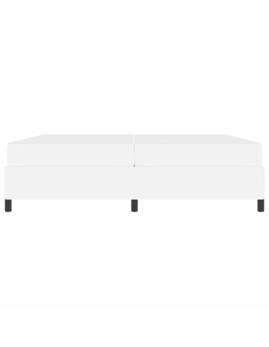 Struttura del letto con materasso Bianco 200 x 200 cm Tessuto