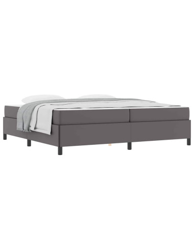 Struttura del letto con materasso Grigio 200 x 200 cm Tessuto