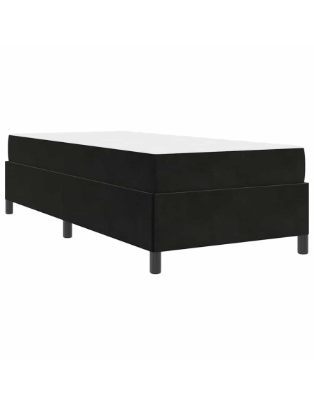 Struttura del letto Nero e Bianco e Nero 80 x 200 cm Velluto