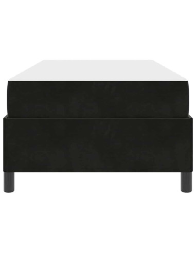 Struttura del letto con materasso Nero 90 x 190 cm Tessuto