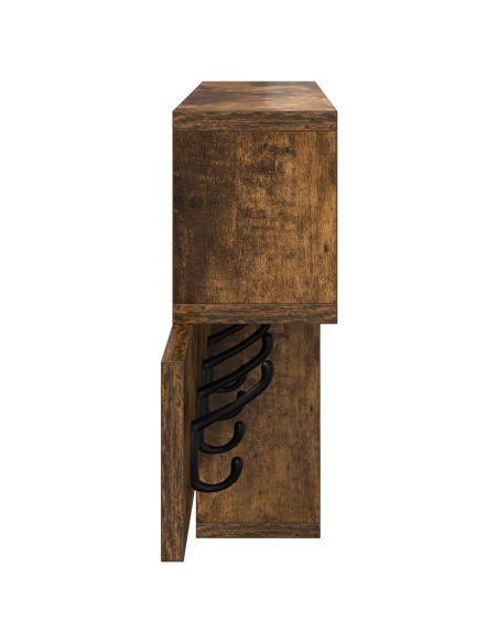 Appendiabiti a muro Rovere fumo 100 x 12 x 43.5 cm