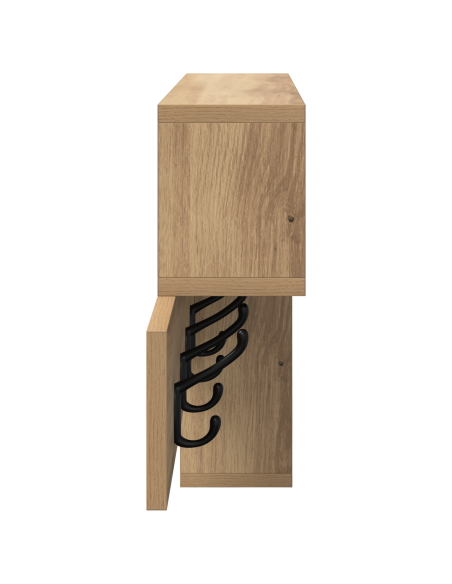 Appendiabiti a muro rovere artigianale 100 x 12 x 43.5 cm