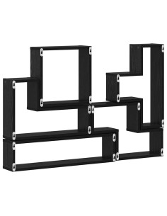 Cubo da Parete Rovere nero 96 x 12 x 64 cm Legno multistrato