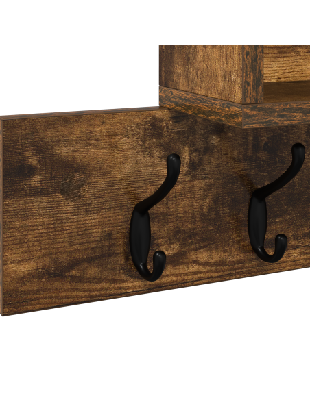 Appendiabiti a muro Rovere fumo 100 x 12 x 43.5 cm