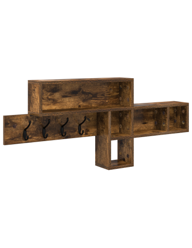 Appendiabiti a muro Rovere fumé 100 x 12 x 43,5 cm