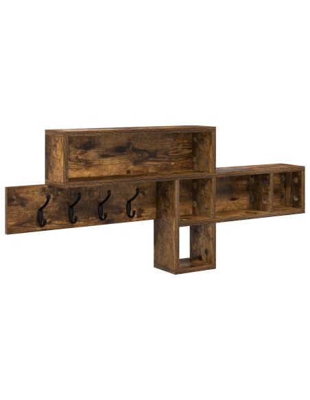 Appendiabiti a muro Rovere fumo 100 x 12 x 43.5 cm