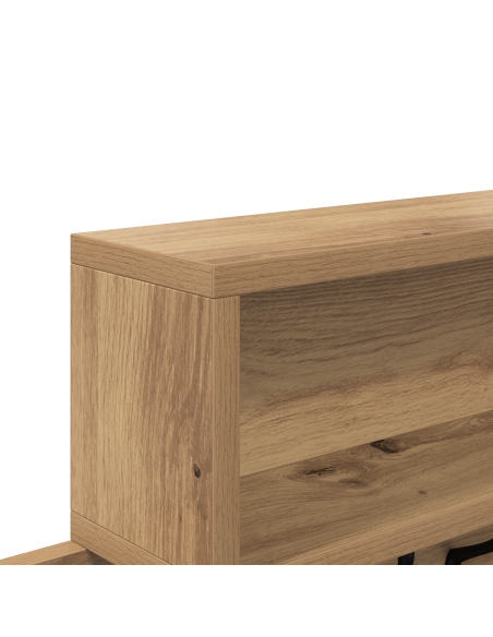 Appendiabiti a muro rovere artigianale 100 x 12 x 43.5 cm