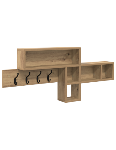 Appendiabiti a muro Rovere artigianale 100 x 12 x 43,5 cm
