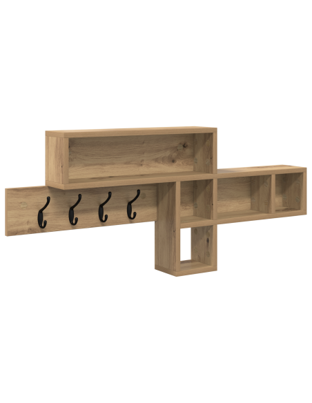 Appendiabiti a muro rovere artigianale 100 x 12 x 43.5 cm