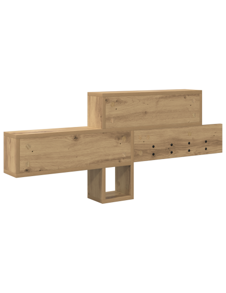 Appendiabiti a muro rovere artigianale 100 x 12 x 43.5 cm