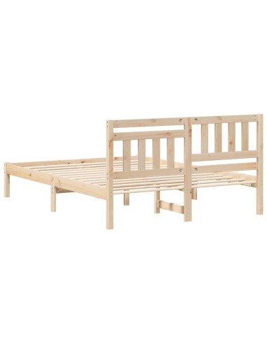 Struttura del letto Marrone 120 x 190 cm Pino massello