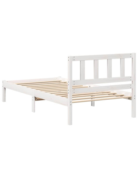 Struttura del letto Bianco 80 x 200 cm Pino massello