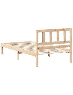 Struttura del letto Marrone 90 x 190 cm Pino massello