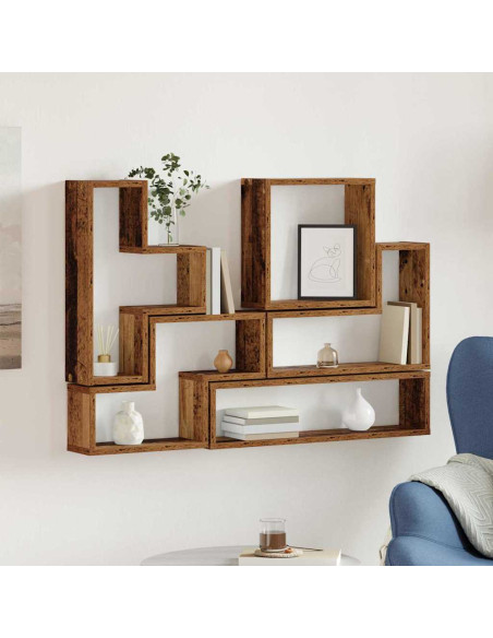 Cubo da Parete Legno vecchio 96 x 12 x 64 cm Legno multistrato