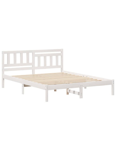 Struttura del letto Bianco 140 x 200 cm Pino massello
