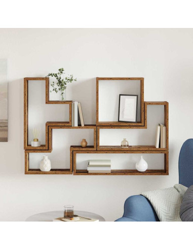 Cubo da Parete Legno vecchio 96 x 12 x 64 cm Legno multistrato