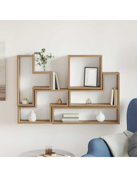 Cubo da Parete rovere artigianale 96 x 12 x 64 cm