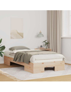 Struttura del letto Marrone 90 x 190 cm 2