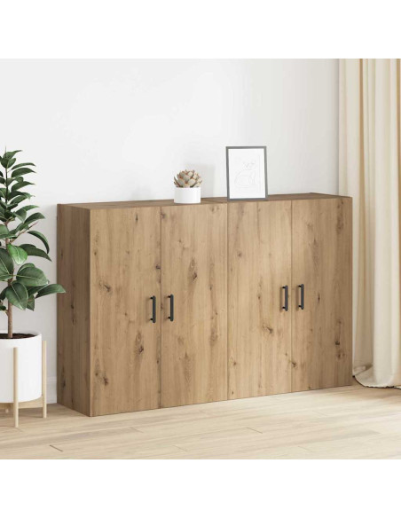 Mobiletto a muro 2 pcs Rovere artigianale 69,5 x 34 x 90 cm