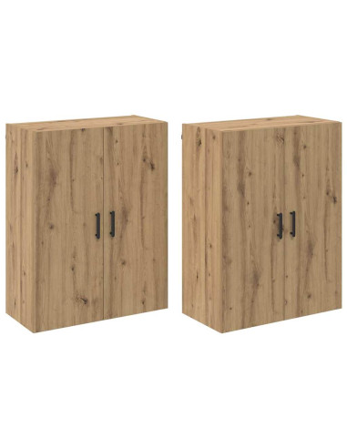 Mobiletto a muro 2 pcs Rovere artigianale 69,5 x 34 x 90 cm