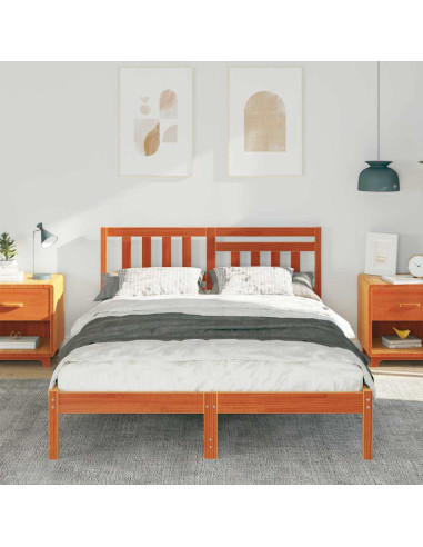 Struttura del letto Marrone cerato 120 x 190 cm Pino massello